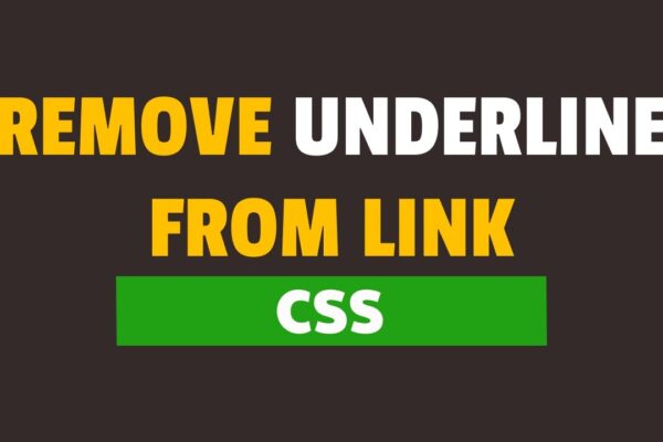 css link underline remove