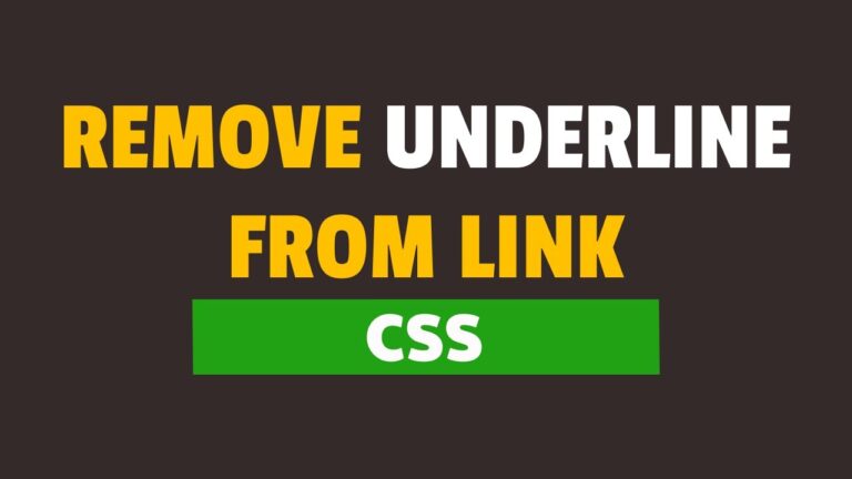 How to Use CSS Link Underline Remove for Clean Link Styling