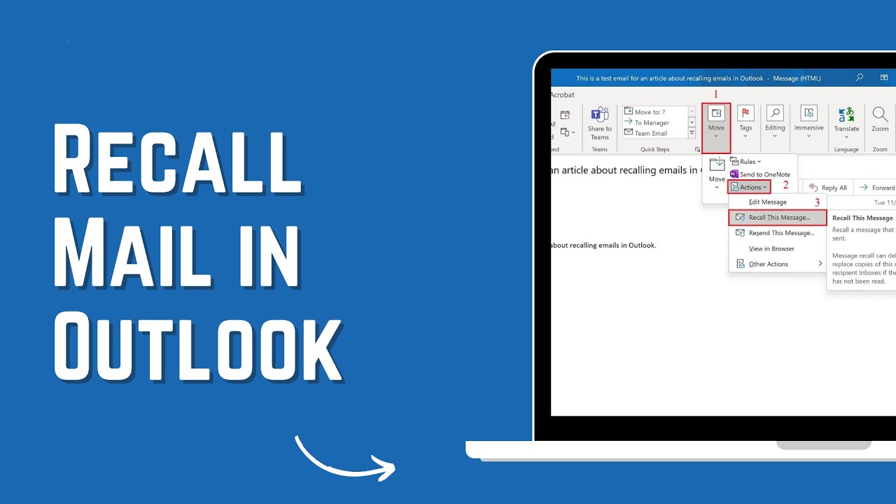recall an email in outlook
