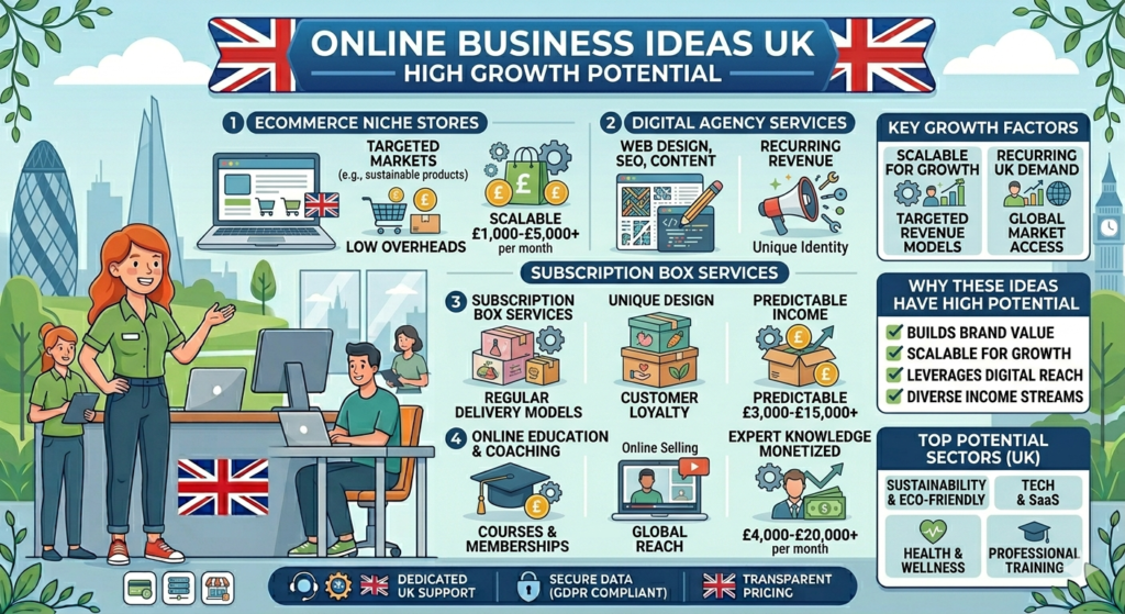 Online Business Ideas UK with High Growth Potential