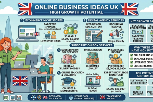 Online Business Ideas UK with High Growth Potential