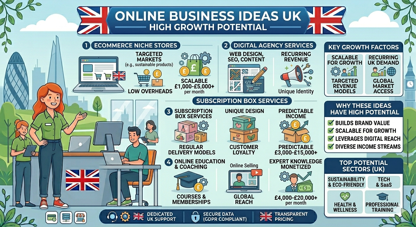 Online Business Ideas UK with High Growth Potential