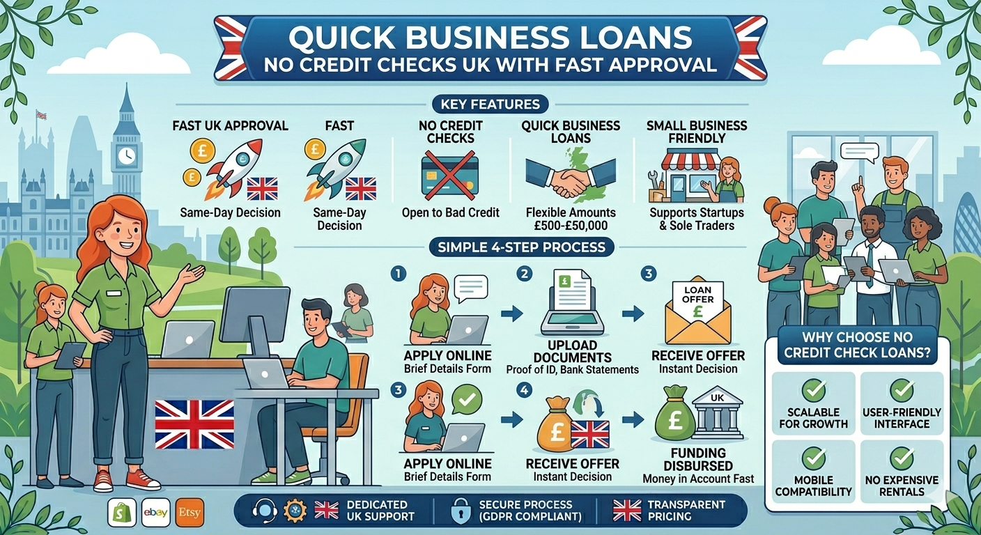 Quick Business Loans No Credit Checks UK