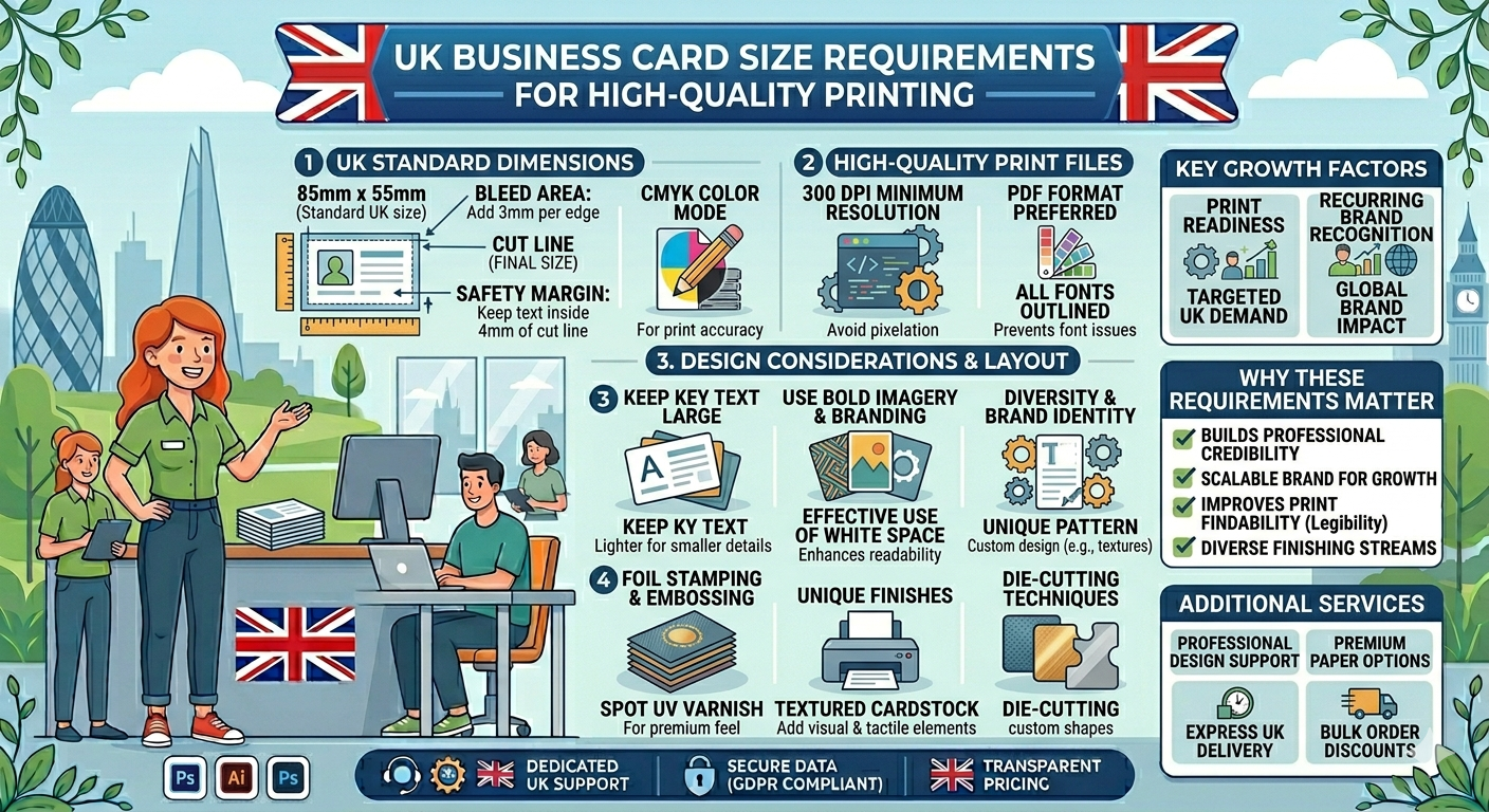 UK Business Card Size