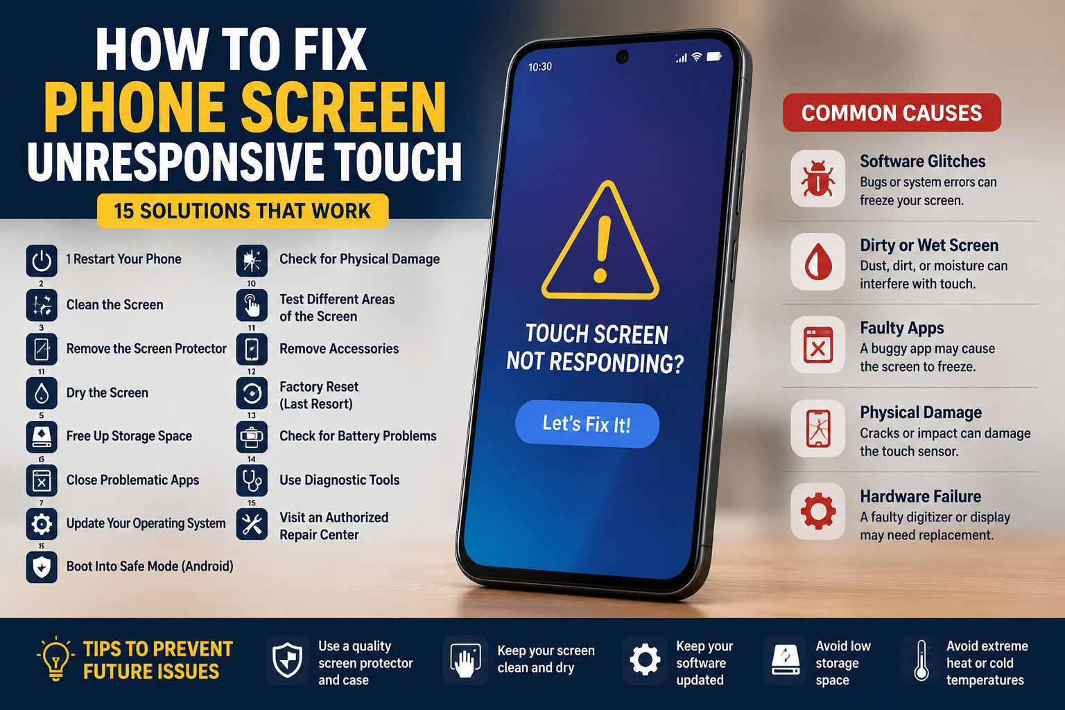 Fix Phone Screen Unresponsive Touch