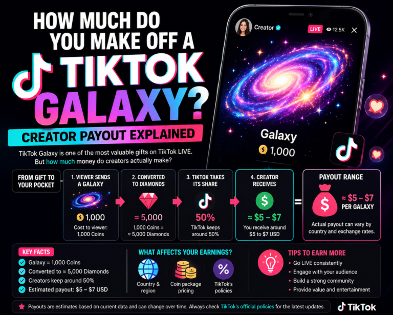 How Much Do You Make Off a TikTok Galaxy