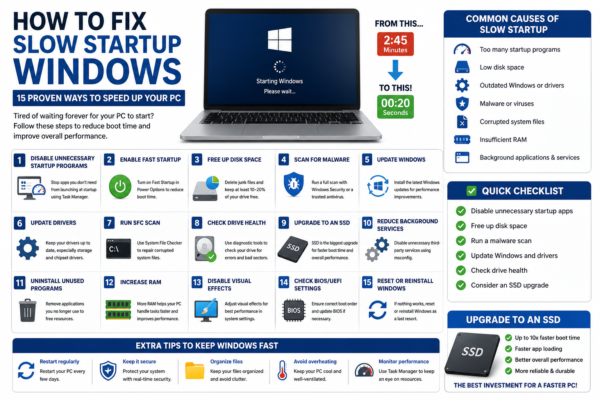 how to fix slow startup windows