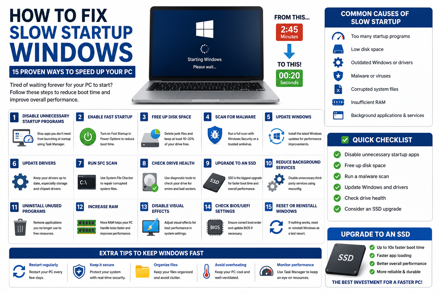 how to fix slow startup windows