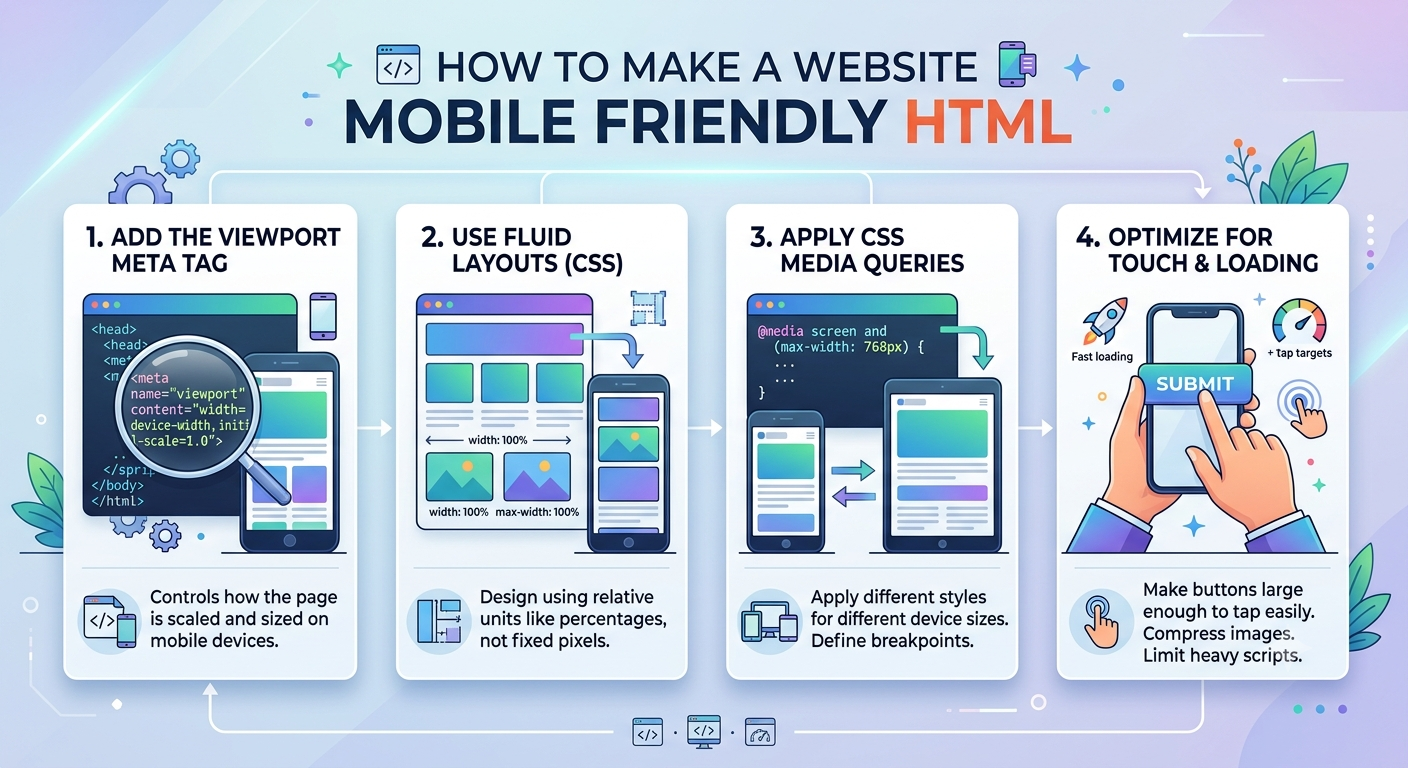 how to make a website mobile friendly html