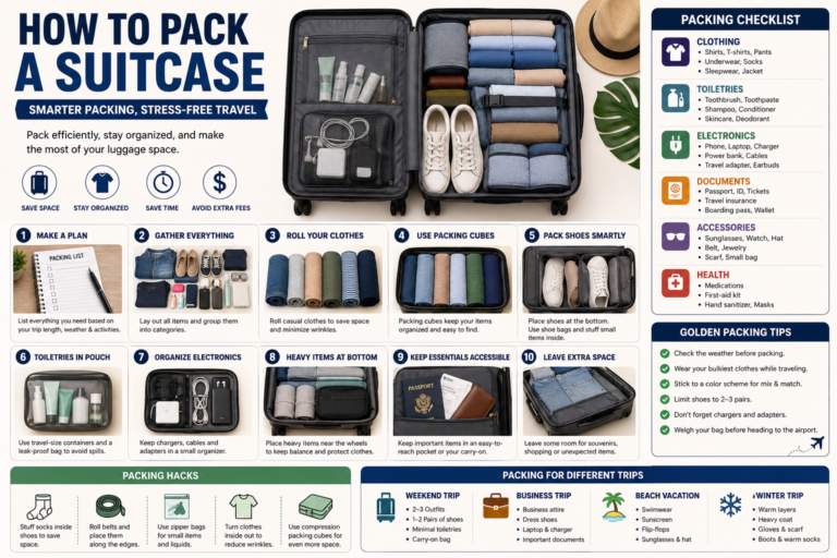 how to pack a suitcase